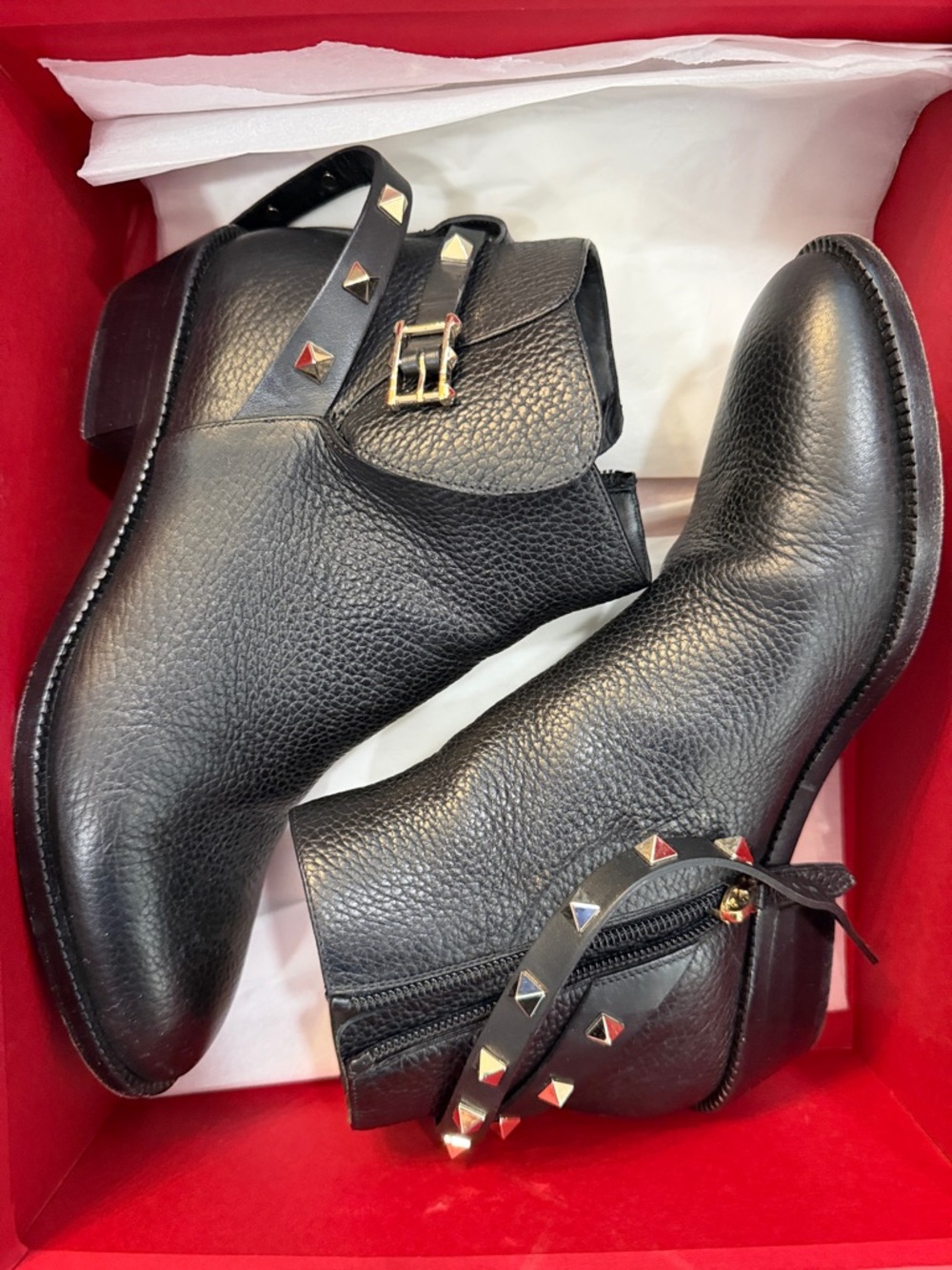 Authentic Valentino Garavani Rockstud Ankle Boots